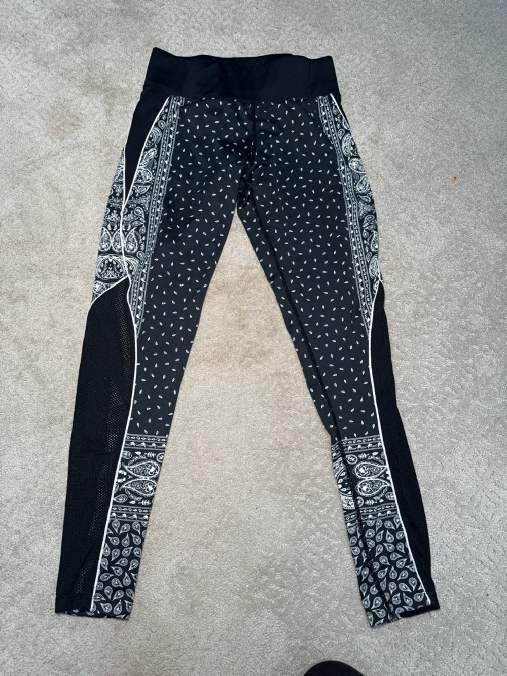 MINKPINK Move Black and White Leggings with Pink Logo